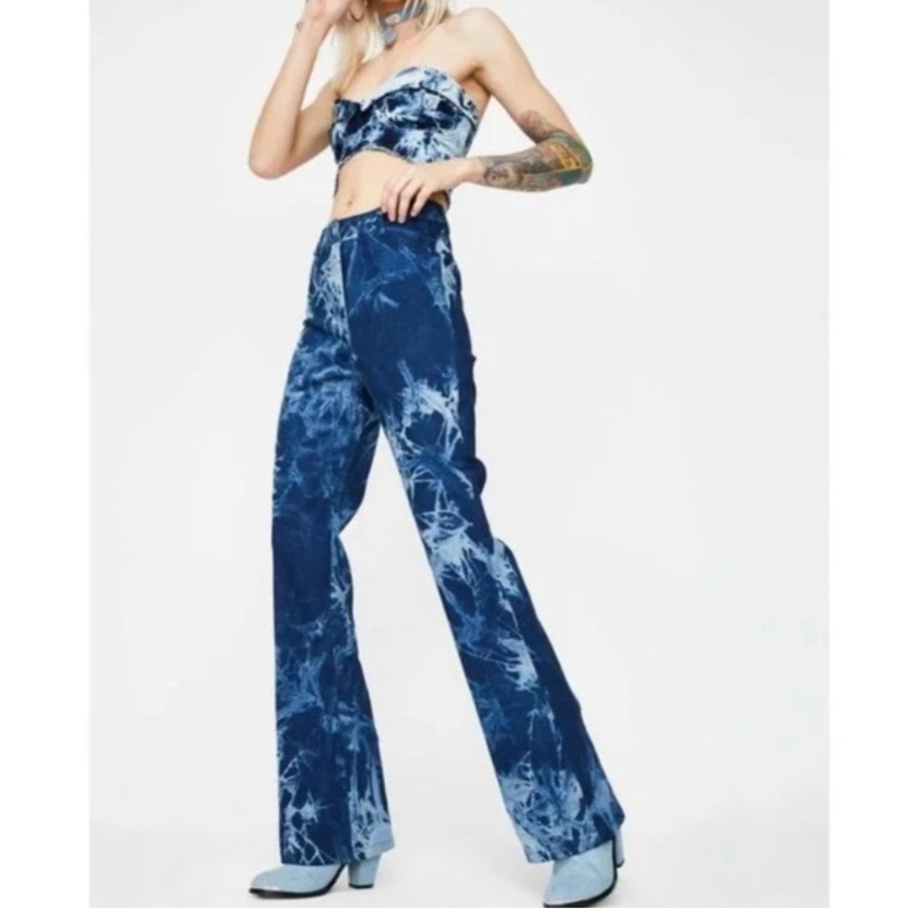 NWT Women’s TIGER MIST “Aster” Pants in Blue Tie Dye, Size Small